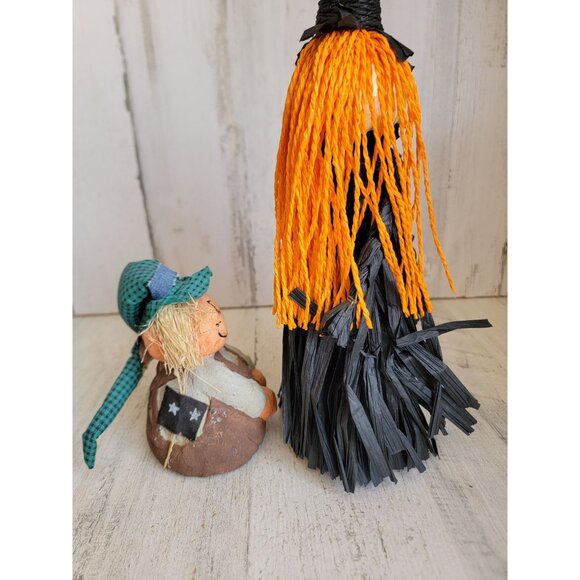 Halloween witch jack-o'-lantern scarecrow vintage Unique home decor - Picture 5 of 10